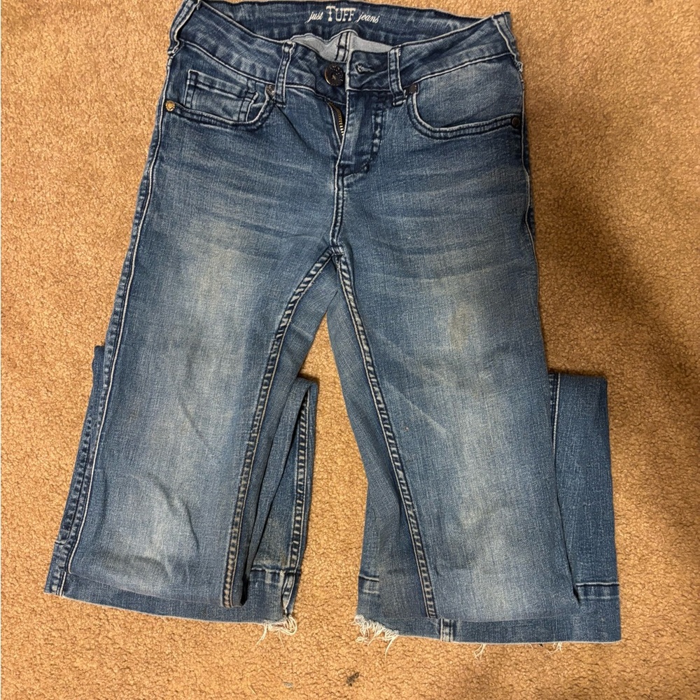 Cowgirl Tuff Flare Jeans in Classic Blue